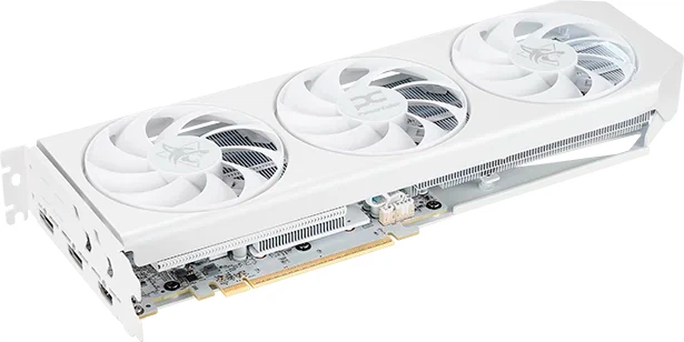 Karta graficzna Powercolor PCI-Ex Radeon RX 9060 XT Hellhound Spectral White 16GB GDDR6 (128bit) (3310/20000) (HDMI, 2 x DisplayPort) (RX9060XT 16G-L/OC/WHITE) - obraz 3