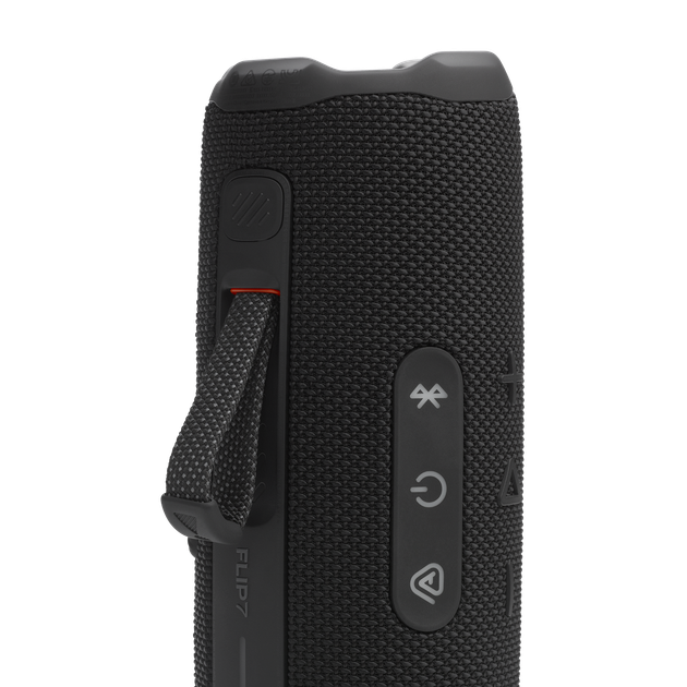 Акустическая система портативная JBL серии Flip 7 Black (JBLFLIP7BLK), двухполосная, 35 Вт (25+10), 60 Гц – 20 кГц, Bluetooth 5.4, 14 часов автономн. работы, USB-Type C,IP67, черный - Фото 7 Акустическая система портативная JBL серии Flip 7 Black (JBLFLIP7BLK), двухполосная, 35 Вт (25+10), 60 Гц – 20 кГц, Bluetooth 5.4, 14 часов автономн. работы, USB-Type C,IP67, черный - изображение 7