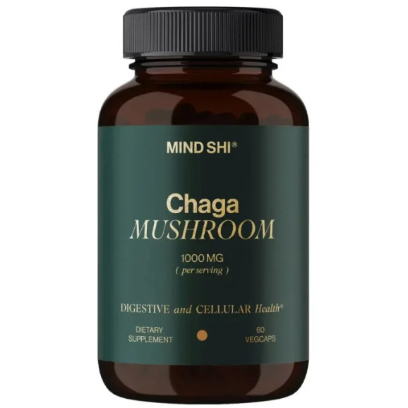Чага MIND SHI Chaga Mushroom 1000 мг 60 вег капс - Фото 1 Чага MIND SHI Chaga Mushroom 1000 мг 60 вег капс - изображение 1