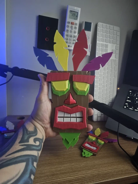 Настінна маска Аку Аку – оберіг з гри Crash Bandicoot. Aivory - Фото 3 Настінна маска Аку Аку – оберіг з гри Crash Bandicoot. Aivory - зображення 3