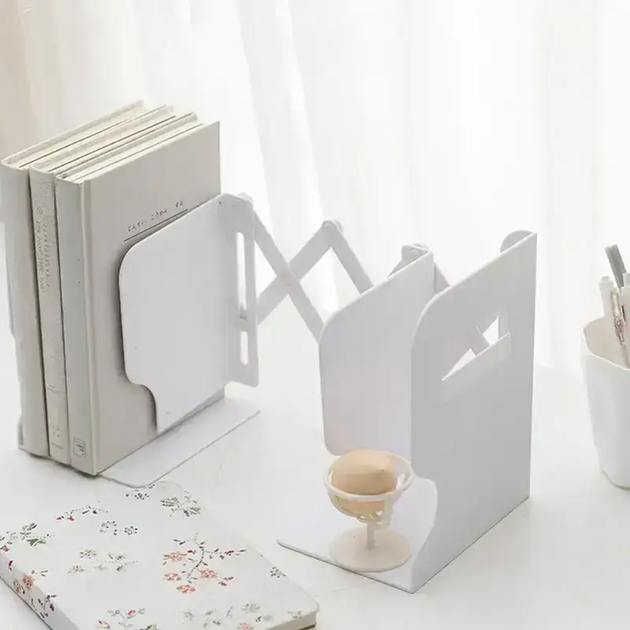 BookHolder раздвижной органайзер для книг на 3 отделения. Держатель для книг. Подставки для книг на полку - изображение 4
