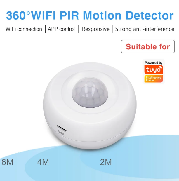 Датчик руху + освітлення WiFi, живлення від USB, Tuya, Smart life, - зображення 3