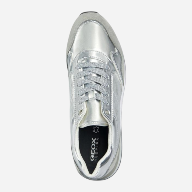 Sneakersy damskie Geox D25RTB0Y222-C0898 40 Srebrne (8056206025394) - obraz 4