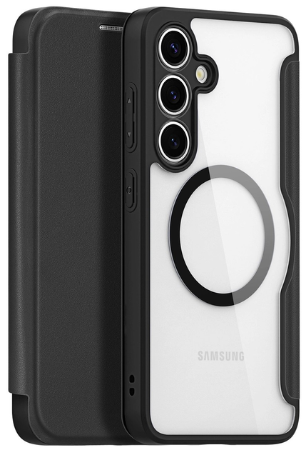 Etui z klapką DUX Ducis Skin X Pro na Samsung Galaxy S25+ z MagSafe i portfelem Black (6971824160925) - obraz 1