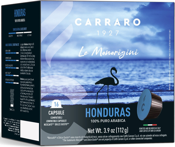 Кава в капсулах Carraro Dolce Gusto Honduras 16 капсул - Фото 1 Кава в капсулах Carraro Dolce Gusto Honduras 16 капсул - изображение 1