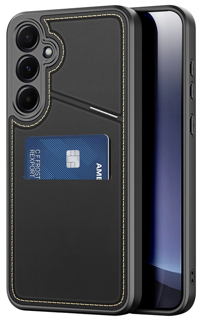Etui DUX Ducis Rafi II na Samsung Galaxy S25+ z podstawka i portfelem Black (6971824161281) - obraz 1