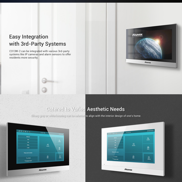 Комплект (для приватних будинків) Akuvox E12W + C313 - изображение 3