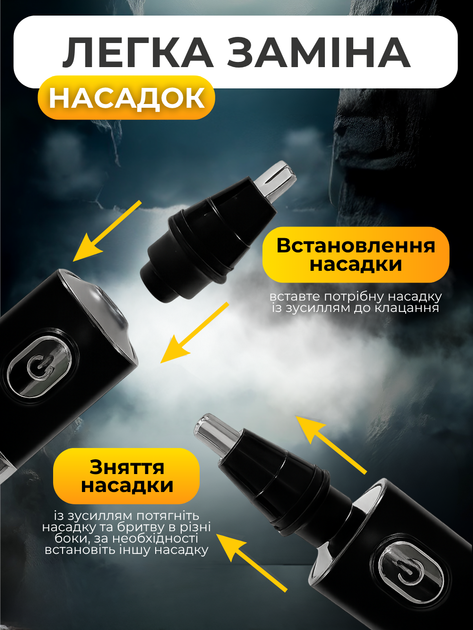 Электробритва 3в1 триммер для лица носа ушей чистки лица аккумуляторная Andowl Q-SH801X1 мужская электро бритва с плавающими лезвиями беспроводная машинка шейвер для сухого бритья с триммером от аккумулятора электробритвы на аккумуляторе - изображение 3