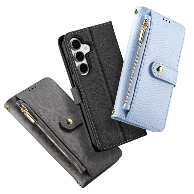 Чохол-книжка DUX Ducis Lawa для Samsung Galaxy S25+ зі знімним магнітним гаманцем Grey (6971824162257) - зображення 10