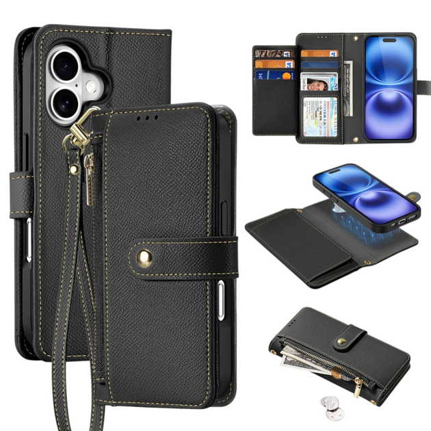 Etui z klapką DUX Ducis Lawa na Apple iPhone 16 Black (6934913004906) - obraz 3