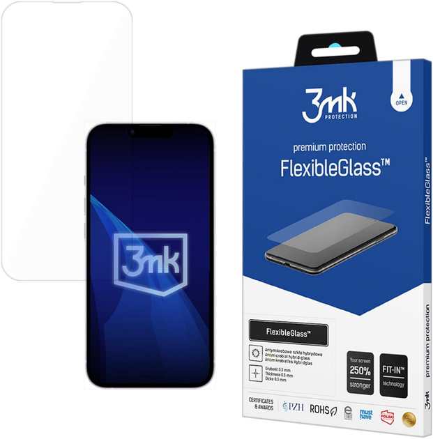 Загартоване скло 3MK FlexibleGlass для Apple iPhone 16E (5903108570411) - зображення 1