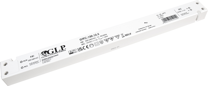 Блок живлення GLP PSU: 12В/11A, CВ slim GTPC-150-12-S (5902135152249) - зображення 1