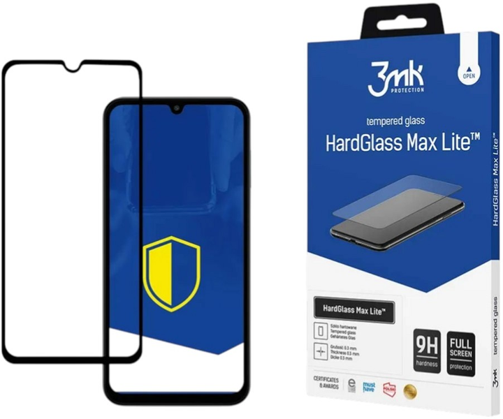 Захисне скло 3MK HardGlass Max Lite для Samsung Galaxy M15 5G Black (5903108561914) - зображення 1