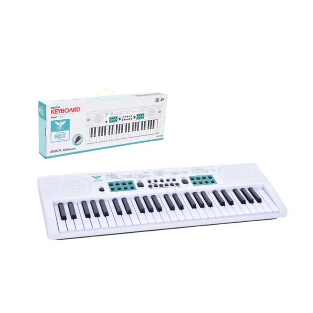 Синтезатор BX-1682A-B, 49 клавіш, 54 см, мікрофон, запис, демо, білий - зображення 2