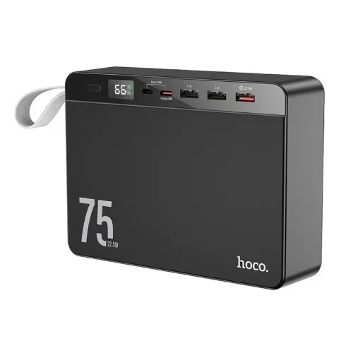 УМБ Hoco J94 Overlord 22.5W fully compatible PD20W/QC/LCD 75 000mAh Black - Фото 1 УМБ Hoco J94 Overlord 22.5W fully compatible PD20W/QC/LCD 75 000mAh Black - изображение 1