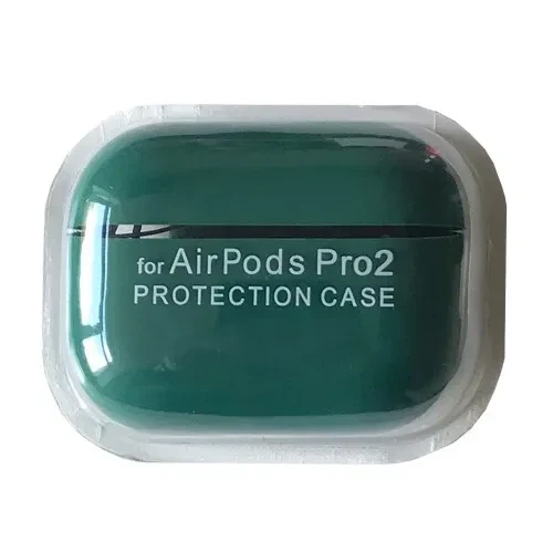 Чохол для AirPods PRO 2 SILICONE CASE/MICROFIBER Dark green - Фото 1 Чохол для AirPods PRO 2 SILICONE CASE/MICROFIBER Dark green - изображение 1