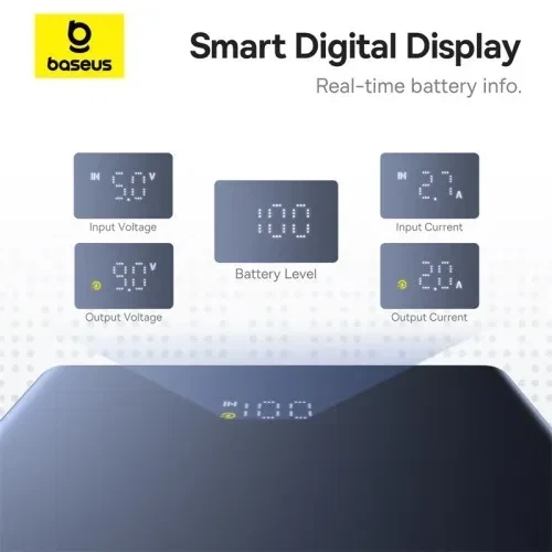 УМБ Baseus PicoGo Digital Display 10 000 mAh 20W Black P10076801123-00 - Фото 5 УМБ Baseus PicoGo Digital Display 10 000 mAh 20W Black P10076801123-00 - зображення 5