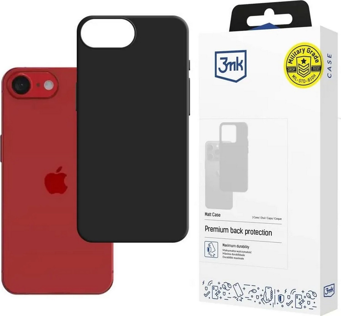Etui 3MK Matt Case do Apple iPhone 16e Black (5903108562102) - obraz 1