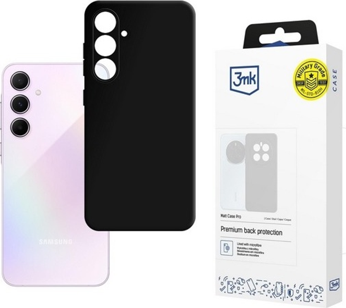 Etui 3MK Matt Case Pro do Samsung Galaxy A56 Black (5903108637213) - obraz 1