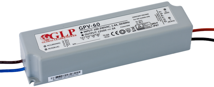 Блок живлення GLP LED 36V/1.67A CV GPV-60-36 (5902135112656) - зображення 1