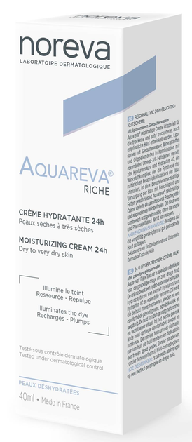 Krem do twarzy Noreva Laboratoires Aquareva nawilżający nasycony 40 ml (5900525095114) - obraz 2