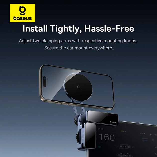 Тримач Baseus MaxView Magnetic Car Mount for In-Vehicle Infotainment Screen grey - Фото 7 Тримач Baseus MaxView Magnetic Car Mount for In-Vehicle Infotainment Screen grey - зображення 7