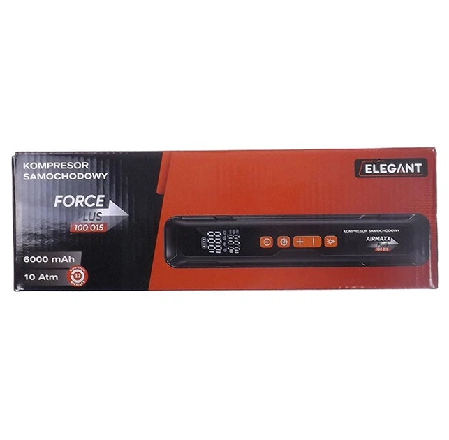 Автомобільний компресор Бездротовий Force PLUS Повербанк 12V 6000 mAh 10Атм 4-режиму LED USB 5V-2.4A (EL100 015) - изображение 5
