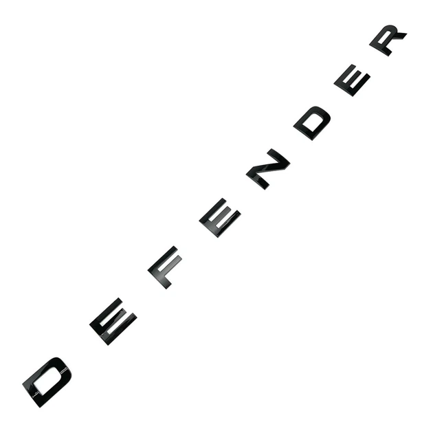 Емблема напис DEFENDER 2 шт передня + задня Чорна для Land Rover DEFENDER 110 Пластикна скотче (Завод) - Фото 4 Емблема напис DEFENDER 2 шт передня + задня Чорна для Land Rover DEFENDER 110 Пластикна скотче (Завод) - изображение 4