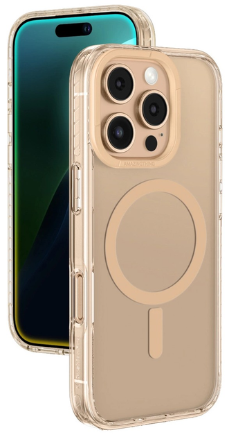Etui AMAZINGthing Titan Pro Mag Case z pierścieniem magnetycznym do Apple iPhone 16 Pro Gold Pink (4896238000549) - obraz 1