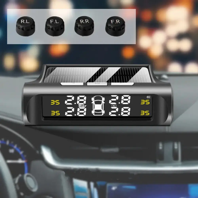 Система контроля давления в шинах TPMS+SOLAR с солнечной панелью и дисплеем (см11395) - изображение 2