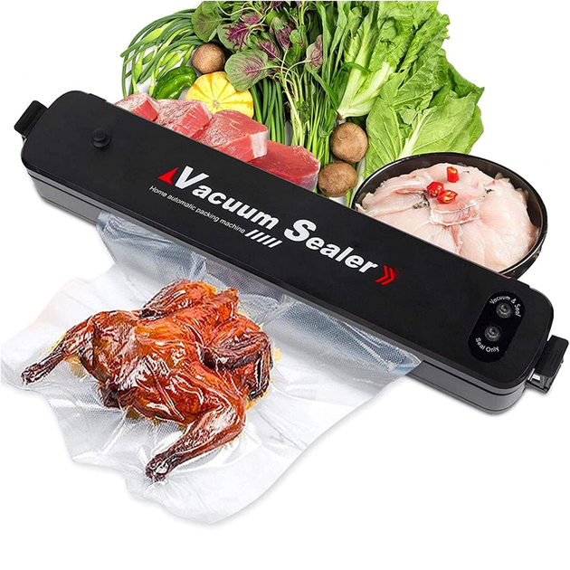 Кухонный вакуумный упаковщик пищевых продуктов Vacuum Sealer Черный (см11102) - изображение 2
