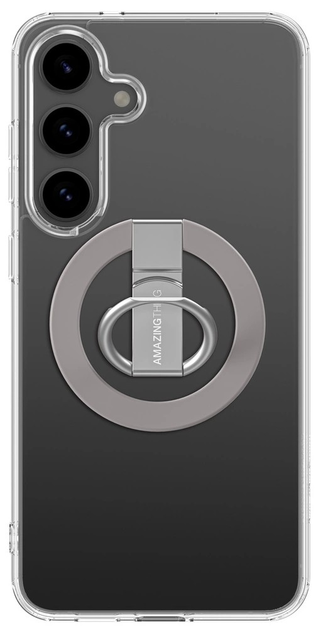 Etui AMAZINGthing Minimal Mag Case z pierścieniem magnetycznym i uchwytem ring magnetyczny do Samsung Galaxy S25+ Transparent (4896238001751) - obraz 2