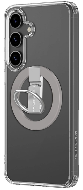 Etui AMAZINGthing Minimal Mag Case z pierścieniem magnetycznym i uchwytem ring magnetyczny do Samsung Galaxy S25+ Transparent (4896238001751) - obraz 3