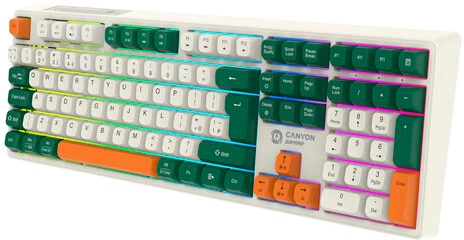 Klawiatura bezprzewodowa Canyon Shadder GKW-11 RGB Silent Wireless/Bluetooth/USB White (CND-SKBW11) - obraz 5