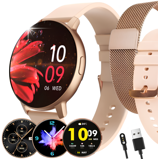 Смарт годинник жіночий Colmi з круглим AMOLED-екраном рожевий - Фото 5 Смарт годинник жіночий Colmi з круглим AMOLED-екраном рожевий - зображення 5