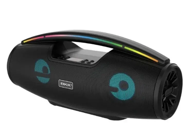Колонка портативная BKK B100 Bluetooth с микрофоном, RGB-подсветкой и глубоким басом 20 Вт. - изображение 5