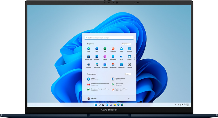 Laptop ASUS ZenBook 14 OLED UX3405CA-PZ060W (90NB14W3-M00220) Ponder Blue + firmowy pokrowiec - obraz 1
