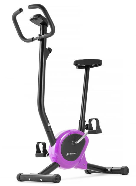 Велотренажер Hop-Sport HS-010H Rio фіолетовий. Механічний, до 120 кг, для дому, фітнесу - зображення 2