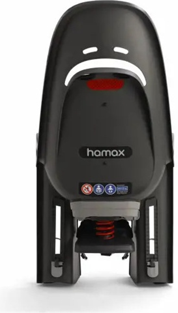 Fotelik rowerowy Hamax Zenith Relax z adapterem na bagażnik Szary (553065) - obraz 3