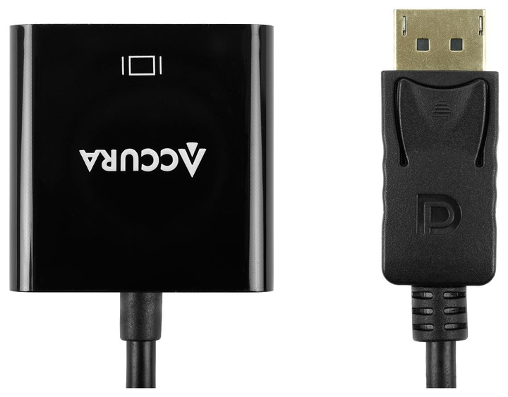 Adapter Accura Displayport > HDMI M/F 0.1m Black (5907502399814) - obraz 2