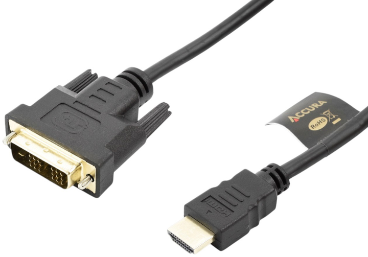 Кабель Accura DVI/D - HDMI 1.8m Black (5902012922767) - зображення 1