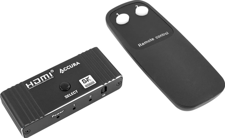 Rozdzielacz Accura HDMI 2>1 1<2 8K 60 Hz (5904726981931) - obraz 3