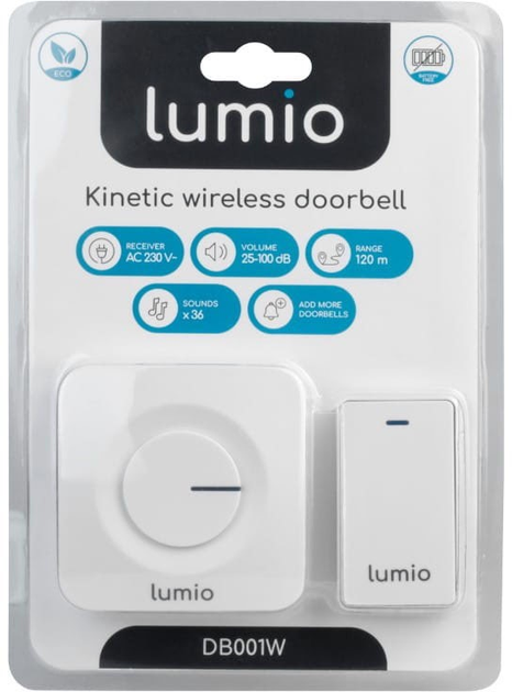 Dzwonek bezprzewodowy Lumio DB001W White (5350673903647) - obraz 11
