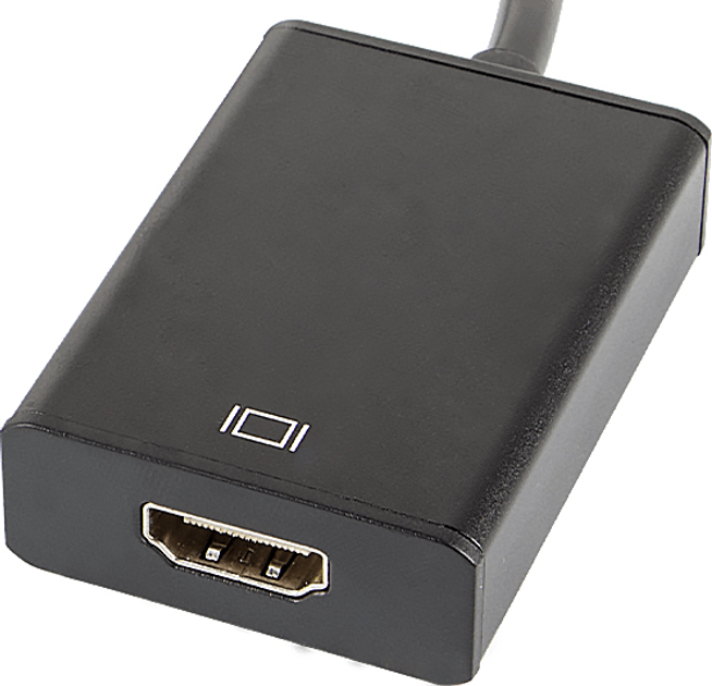 Adapter Lanberg VGA + mini-Jack 3.5 mm - HDMI 0.2 m Black (5901969411065) - obraz 2