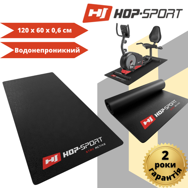 Коврик под тренажер Hop-Sport HS-C012FM 120x60 см защитный мат нескользящий PVC - изображение 2