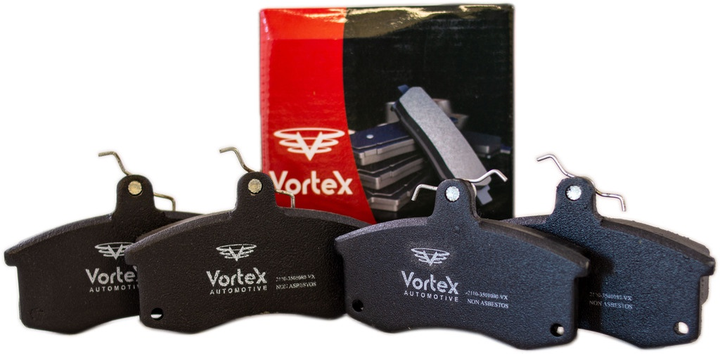 Колодки гальмівні ВАЗ 2108-2110 передні VORTEX, к-т (4 шт.) (без датчика) - зображення 1