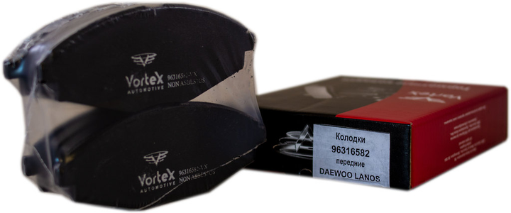Колодки гальмівні Daewoo Lanos 1.5 передні VORTEX, к-т (4 шт.) - зображення 1