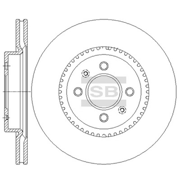 Тормозной диск HI-Q SD2043 - изображение 1