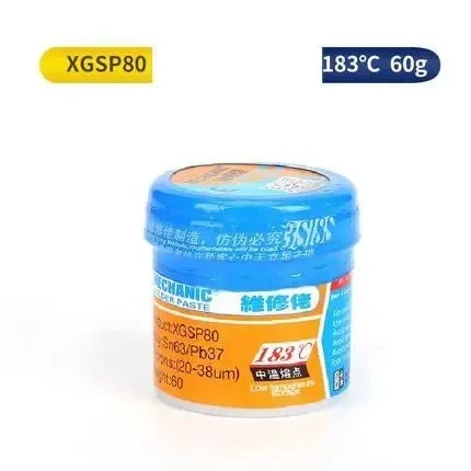 Mechanic XGSP-80 паяльная паста припой флюс 60г, 183℃ - изображение 2
