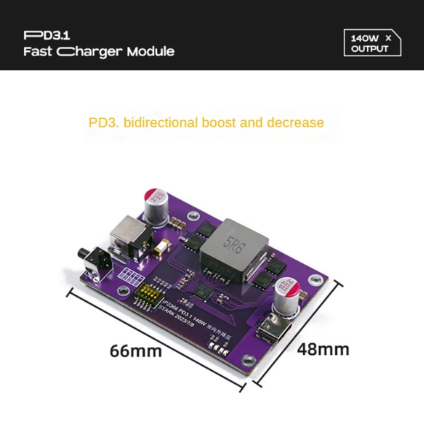 PD3.1 140 Вт Power Bank DIY модуль 2S/3S/4S/5S/6S переключаемый IP2366 - изображение 4